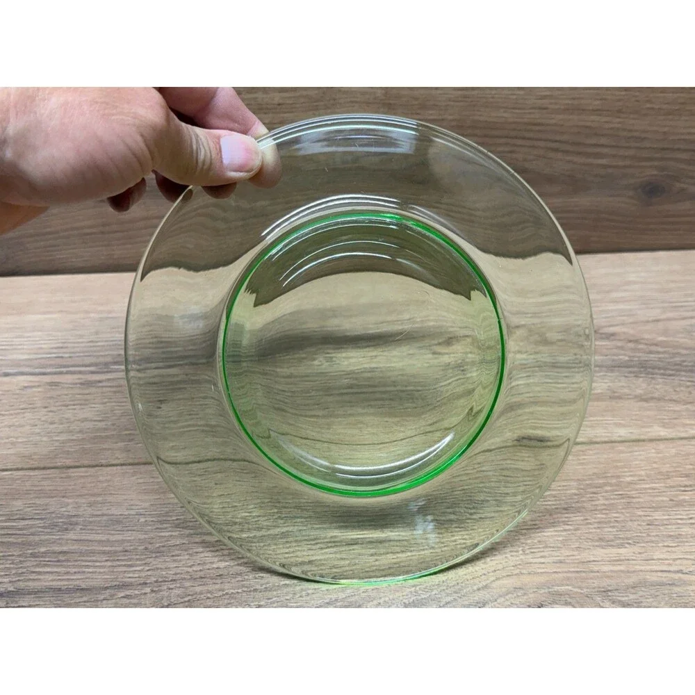 Green Depression Uranium Vaseline Glass 8